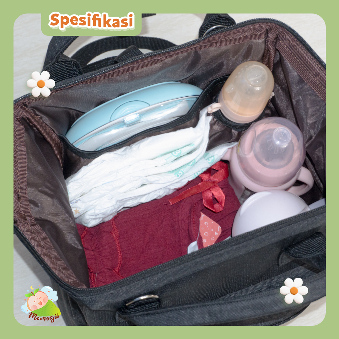 MOMOGII Diaper Bag Ransel Perlengkapan Bayi Model 3in1 Style