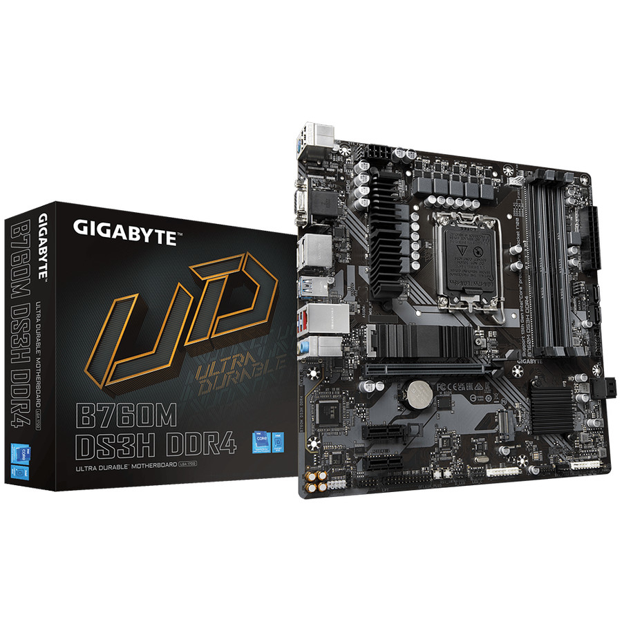 Gigabyte B760M DS3H DDR4 Motherboard intel (LGA 1700,gen 12 gen 13)