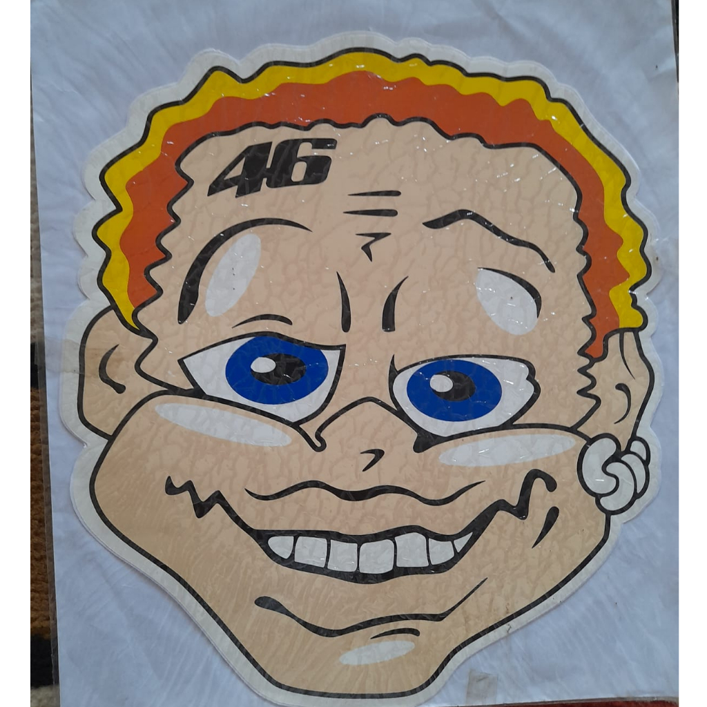 

STIKER KECL VINYL PUTIH MOTIF KARIKATUR VALENTINO ROSSI