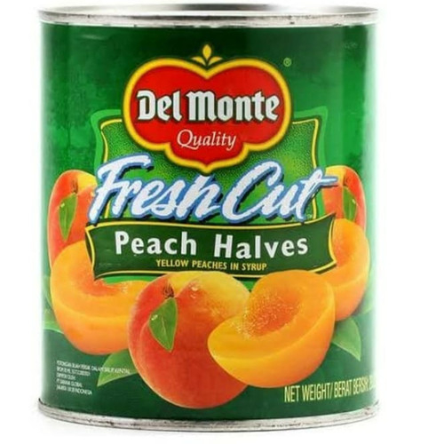 

QH Del Monte Peach Halves 825gr Yellow Peach In Syrup / Peach Kaleng Delmonte