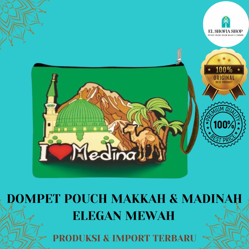 Dompet Pouch Makkah Madinah Oleh-Oleh Haji &amp; Umroh Elegan Mewah | Dompet Pouch Makkah Madinah Murah