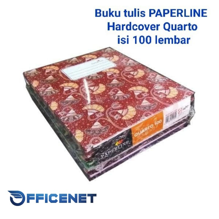 

BUKU TULIS HARDCOVER QUARTO KWARTO PAPERLINE (100 lembar)