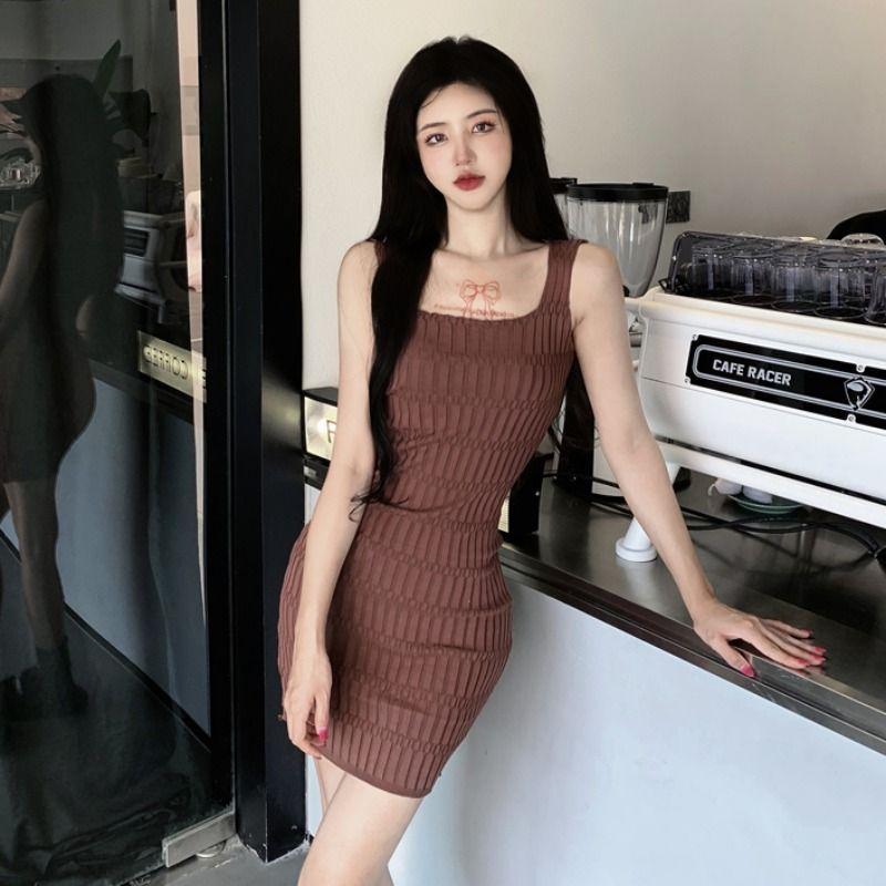 YIU YIU Rajut -Mini Dress Bodycon Korea vintage korea gaun selempang