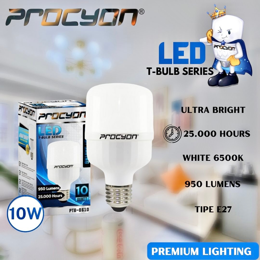 Procyon Lampu LED GARANSI T-BULB 5w 10w 15w 20w 30w 45w 60w White