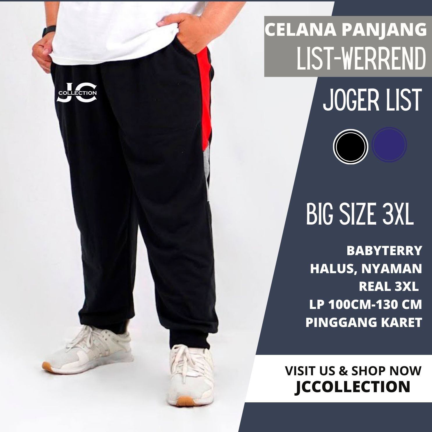 Celana Jogger Big Size 3XL Werrend / Sport Joger Pants Jumbo Size 3XL Pants -JCCollections