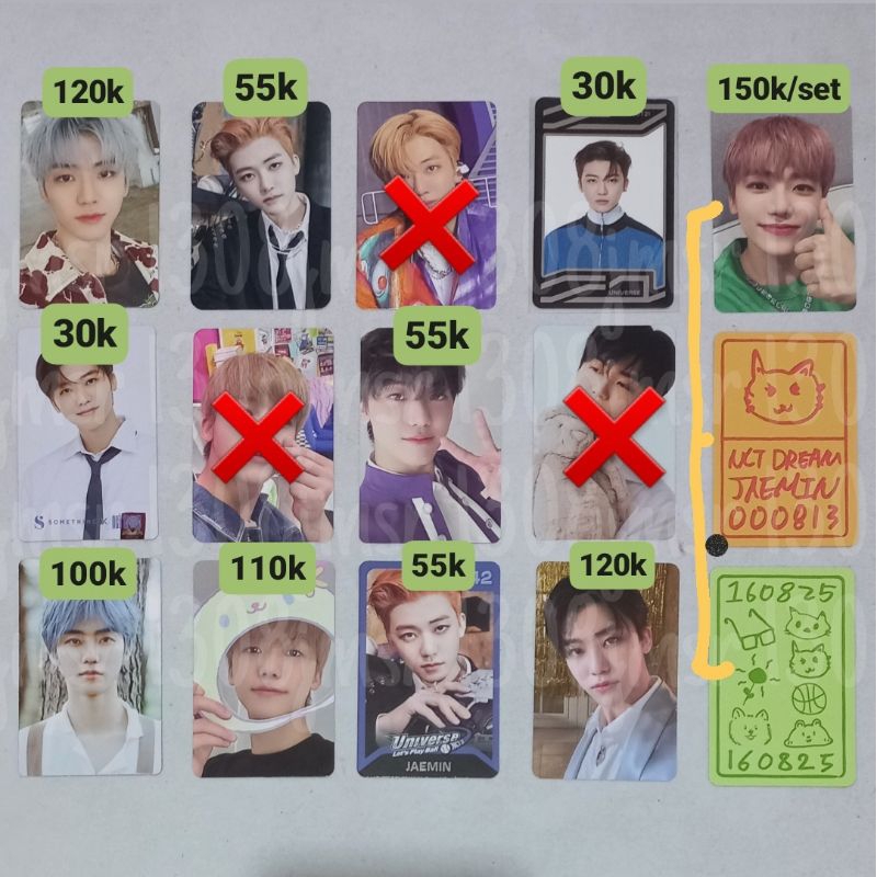 PC JAEMIN SAPI/PENDANT/JEWEL UNIVERSE/ LUCKY CARD 6 ANNIV OT7/SOMETHINC/SG22/G2S/SANRIO/TRADING CARD