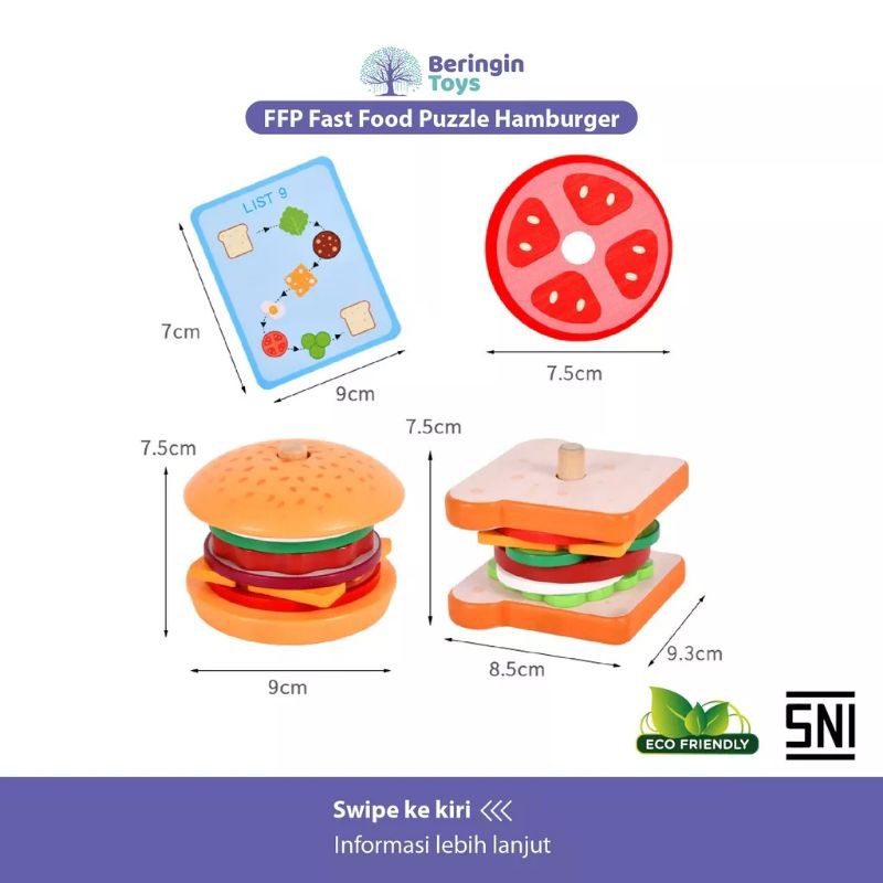 BT FFP Fast Food Puzzle - Mainan Puzzle Anak