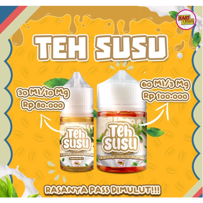 PODS FRIENDLY KAKI LIMA ES TEH SUSU 30ML BY KAKI LIMA 100% AUTHENTIC