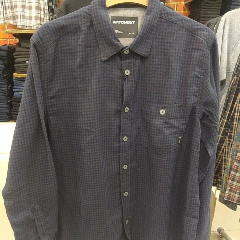 kemeja panjang kotak Watchout jeans *