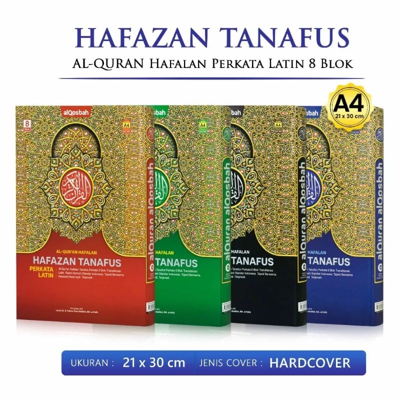 Al Quran Hafazan 8 Blok Perkata Latin Uk.A4 (Besar)