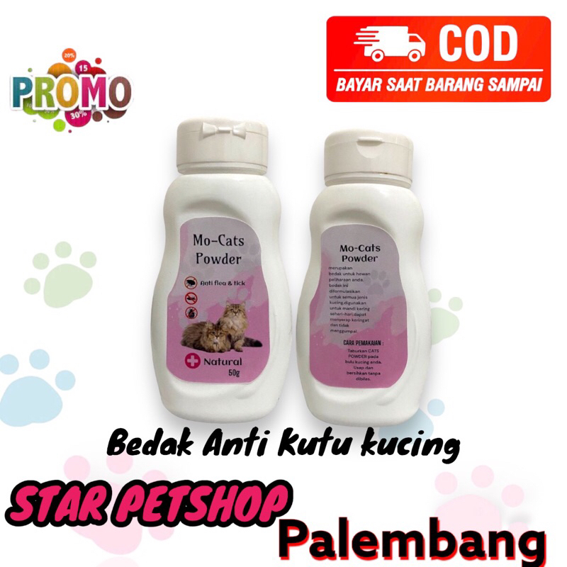 Bedak Anti Kutu Kucing Mo Cats Powder 50g