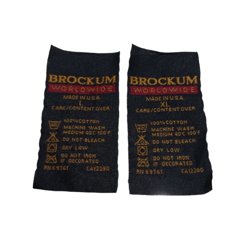 LABEL SUPPLY LABEL TAG BROCKUM VINTAGE 90S
