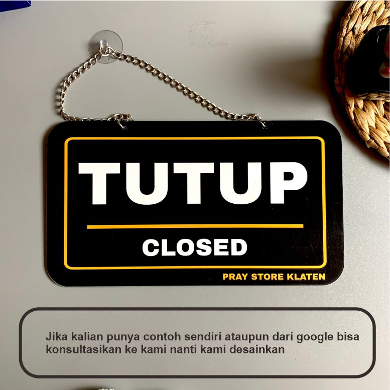 SIGN BOARD OPEN CLOSE / BUKA TUTUP / PAPAN PENANDA Papan Gantung Bolak Balik Buka Tutup Toko Open Close Sign Bentuk Bulat OPEN CLOSE SIGN BOARD BULAT AKRILIK BOLAK BALIK papan tanda open closed Elegan