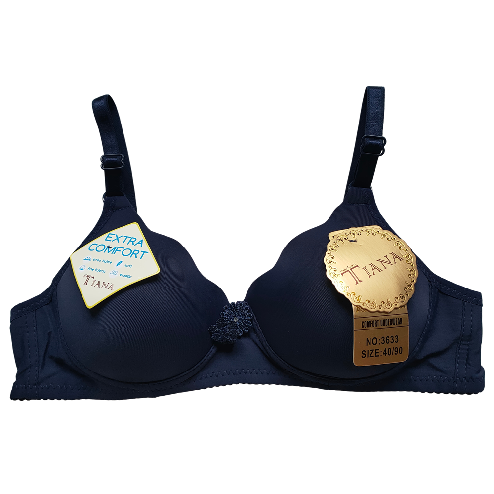 BH Tiana 3633 Size 34-40 tanpa Kawat Kait 2 Cup A Busa Sedang