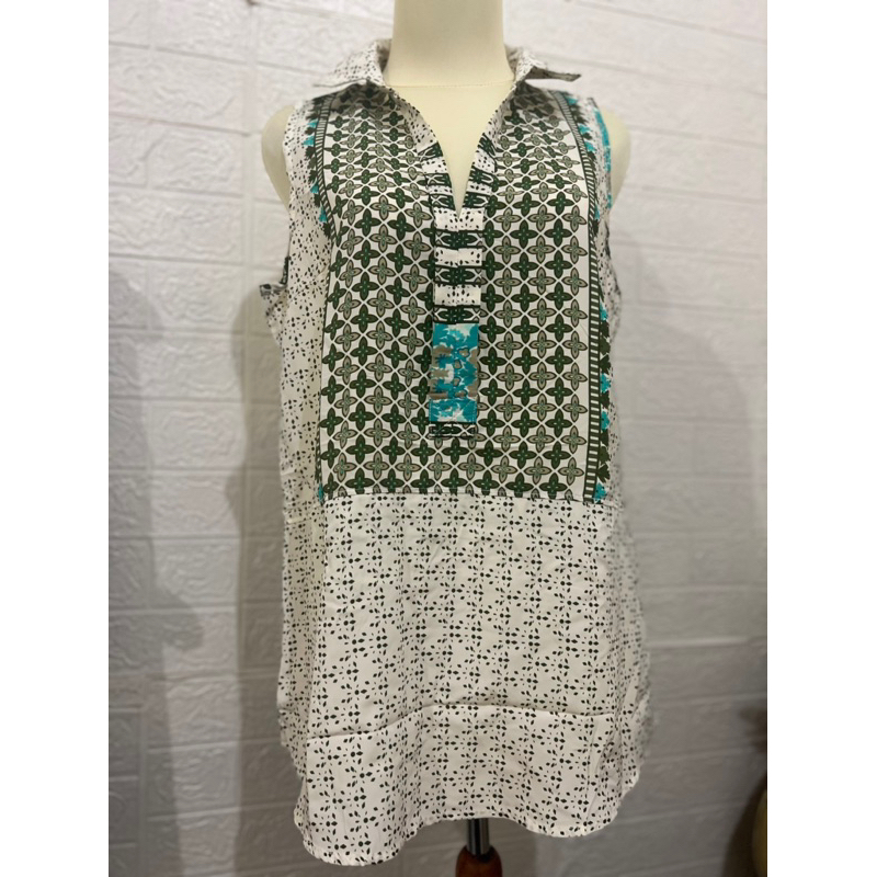 kemeja blouse tanpa lengan by old navy