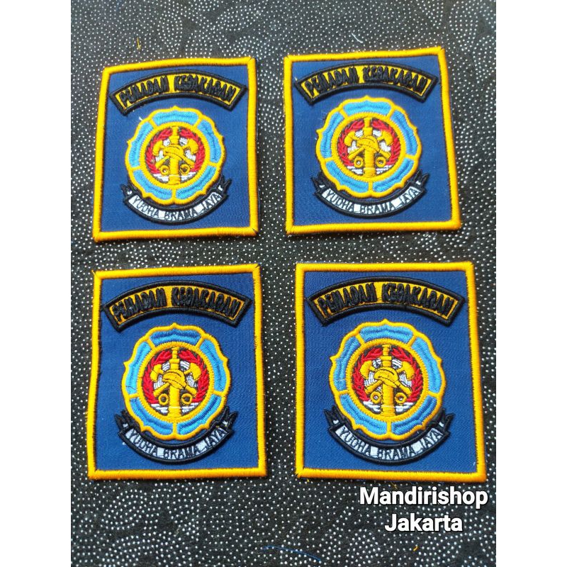 LOGO PEMADAM/DAMKAR LENGAN YBJ ECER/SATUAN ATRIBUT BORDIR TIMBUL