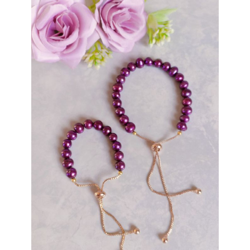 gelang couple ibu dan anak mutiara asli Lombok