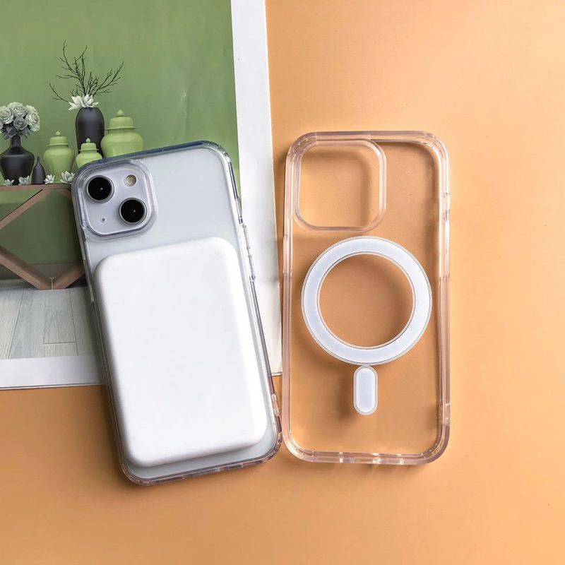 Magsafe Case Magnet Acrylic TPU Clear iPhone X XS XR 11 12 13 14 Plus Pro Max Wireless Charging