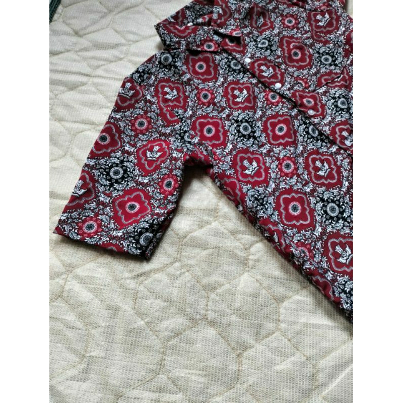 BATIK SD NEGERI/Batik Sekolah SD/Baju Batik Sekolah/SERAGAM BATIK SEKOLAH SD MERAH MOTIF TUNAS