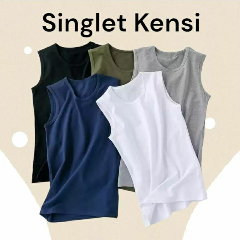 Kaos Tanktop Pria Murah Kaos Singlet Playboy kaos singlet Polos Hitam Putih Baju kaos tanktop Baju S