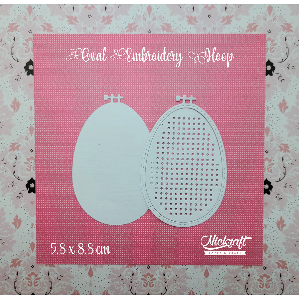 

OVAL EMBROIDERY HOOP M - Hiasan Scrapbook Jurnal Die Cut Latar