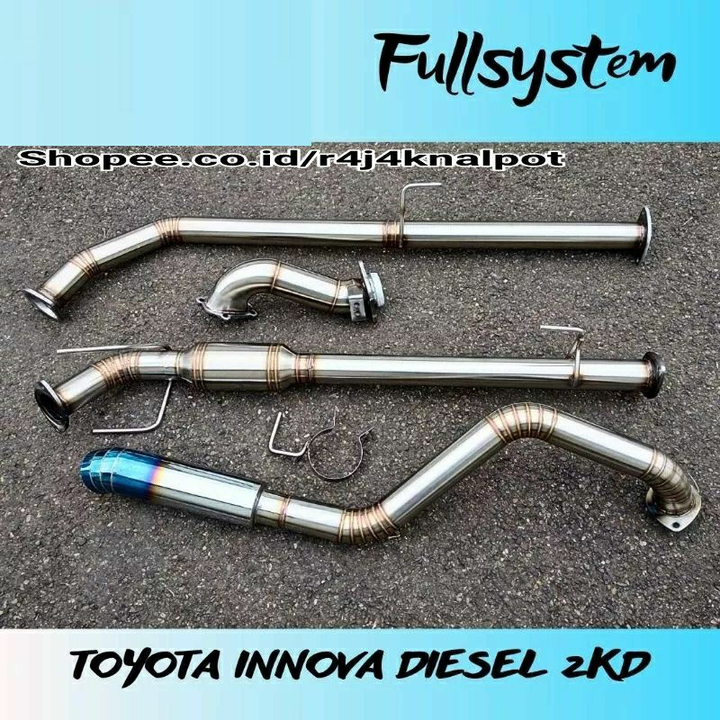 KNALPOT INNOVA DIESEL 2KD FULL SYSTEM