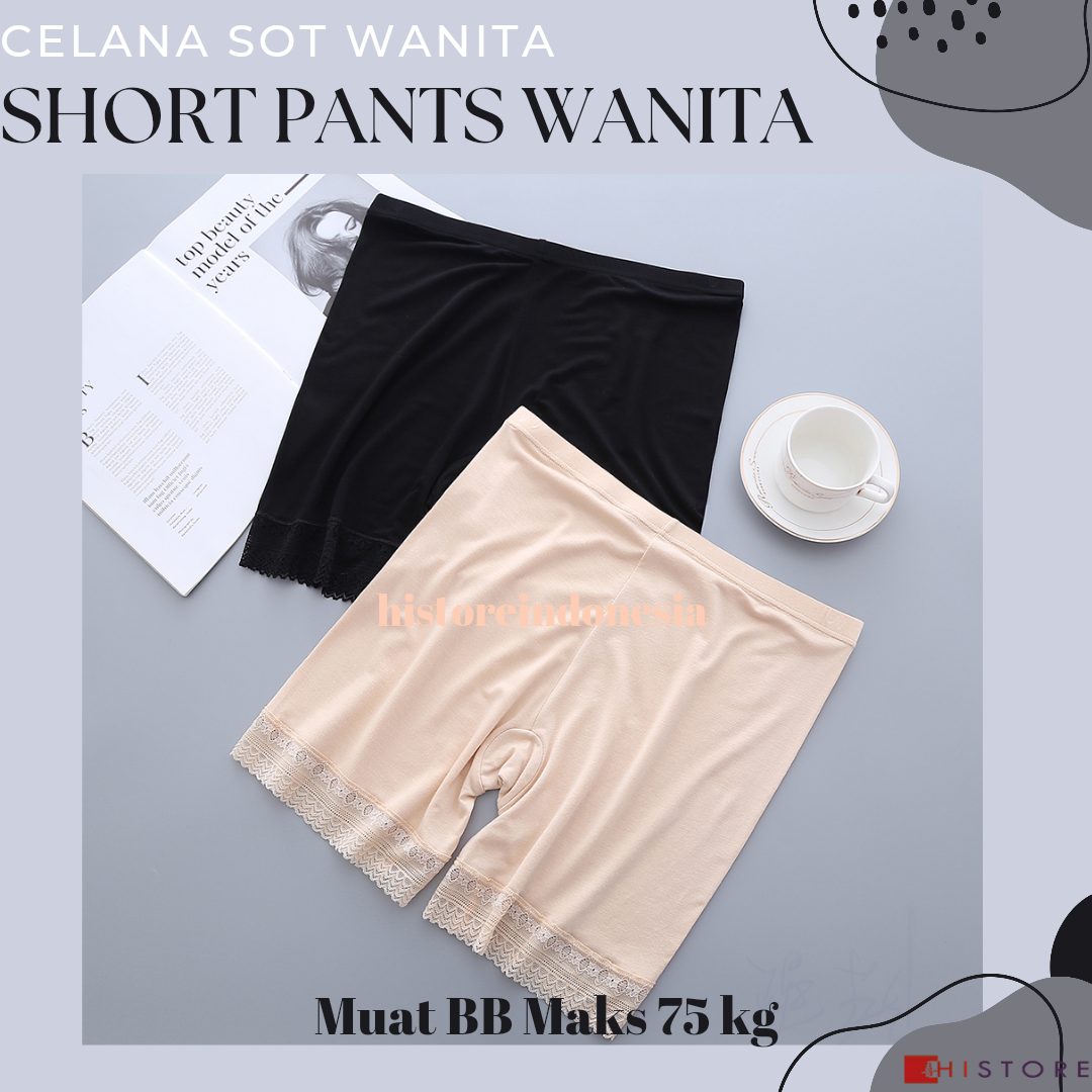 Short Pants Wanita Seamless Fit 390 Celana Pendek Ketat CD BB Maksimal 75 kg