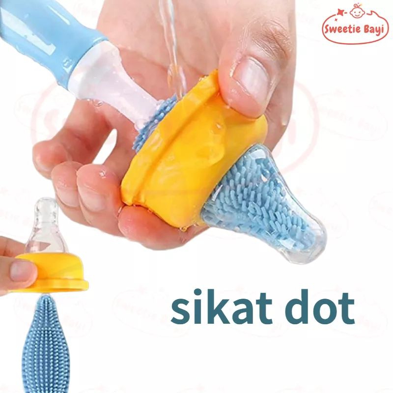 [rumahbayipdg] sikat botol Silicone 3in1 &amp; 4in1 || botlle niple straw brush