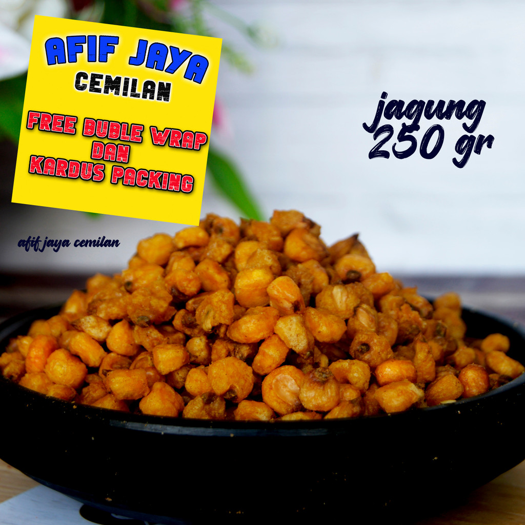 

Jagung Atau Marning Goreng Asin Gurih Kiloan 250 Gram Afif Jaya Cemilan,Renyah Dan Gurih