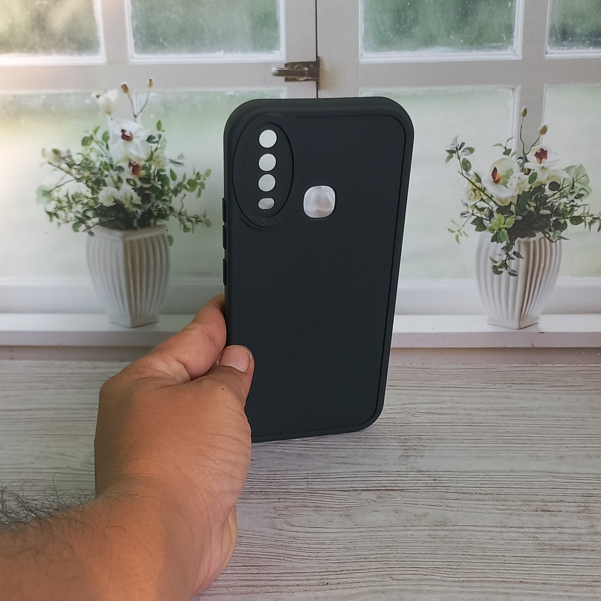 Softcase Vivo 1902 1904 1901 1906 2007 Case Black Premium Oval Camera Protection Vivo Y12 Y15 Y17 Y1