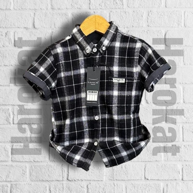 Kemeja Kurta Anak Bahan Flanel Lengan Pendek by Libas