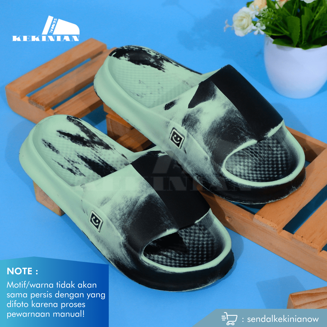 Sandal Slop Motif Tie Dye / Sendal Rumahan Motif Loreng Anti Slip