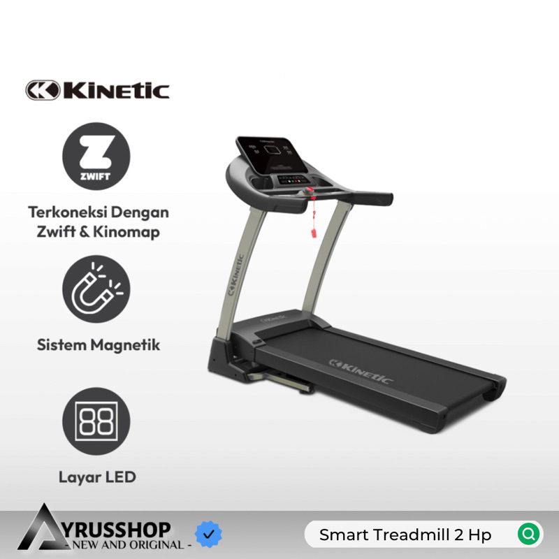 Kinetic Smart Treadmill Elektrik 2Hp 15P Area Lari Lebar 50x140cm