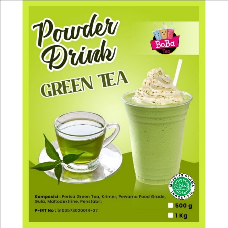 [1kg Reguler] Bubuk Minuman Rasa Green Tea 1 KG