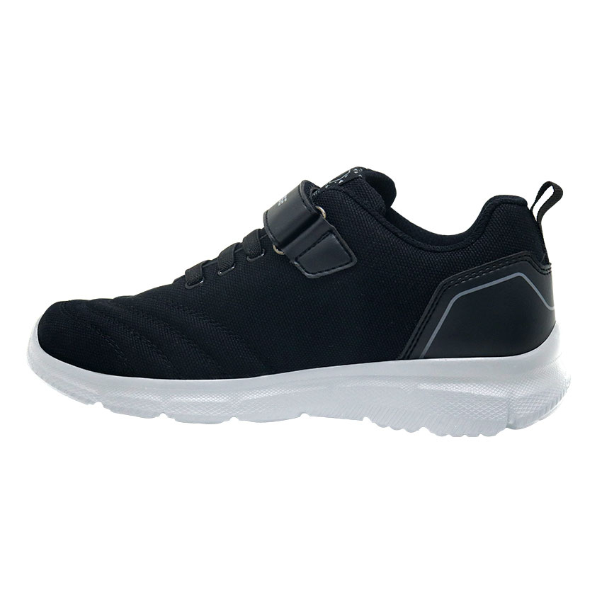 Precise Icon JT Sepatu Sneakers Sekolah Anak Velcro - Black/White