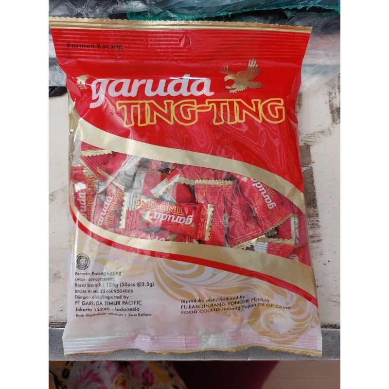 

Ting Ting Permen Biskuit Kacang Enting Garuda Food 125 Gr