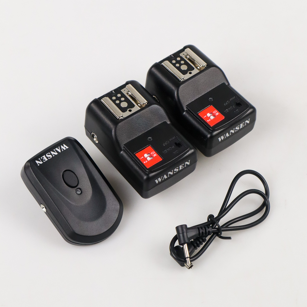 WANSEN Remote Wireless Flash Trigger Transmitter dan Receiver - PT-04GY - Black