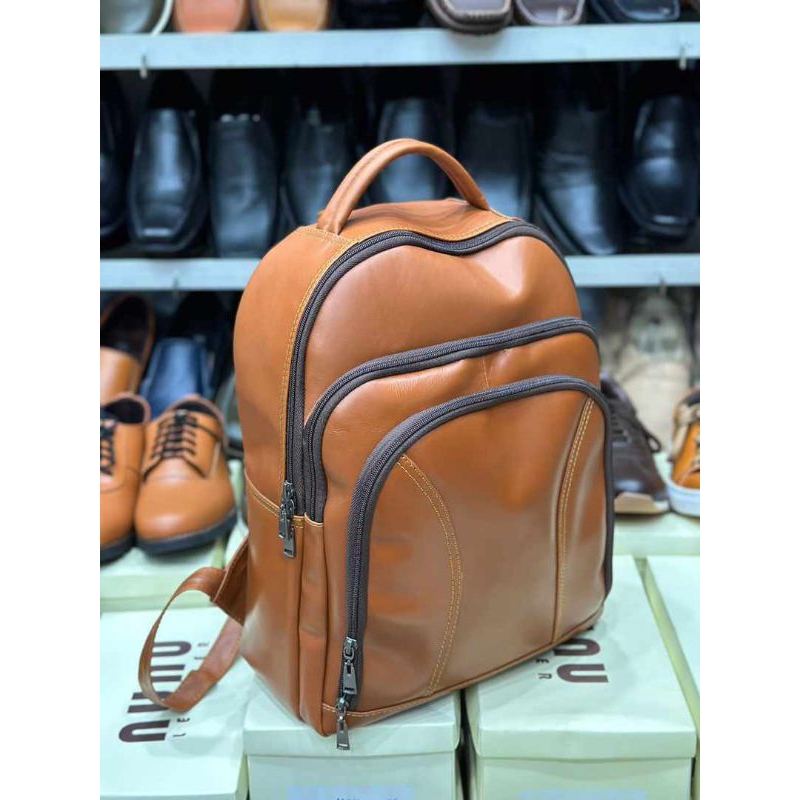 TAS RANSEL PRIA KULIT ASLI MADE IN GARUT TAS GENDONG TAS CASUAL TAS ANTI RIBET