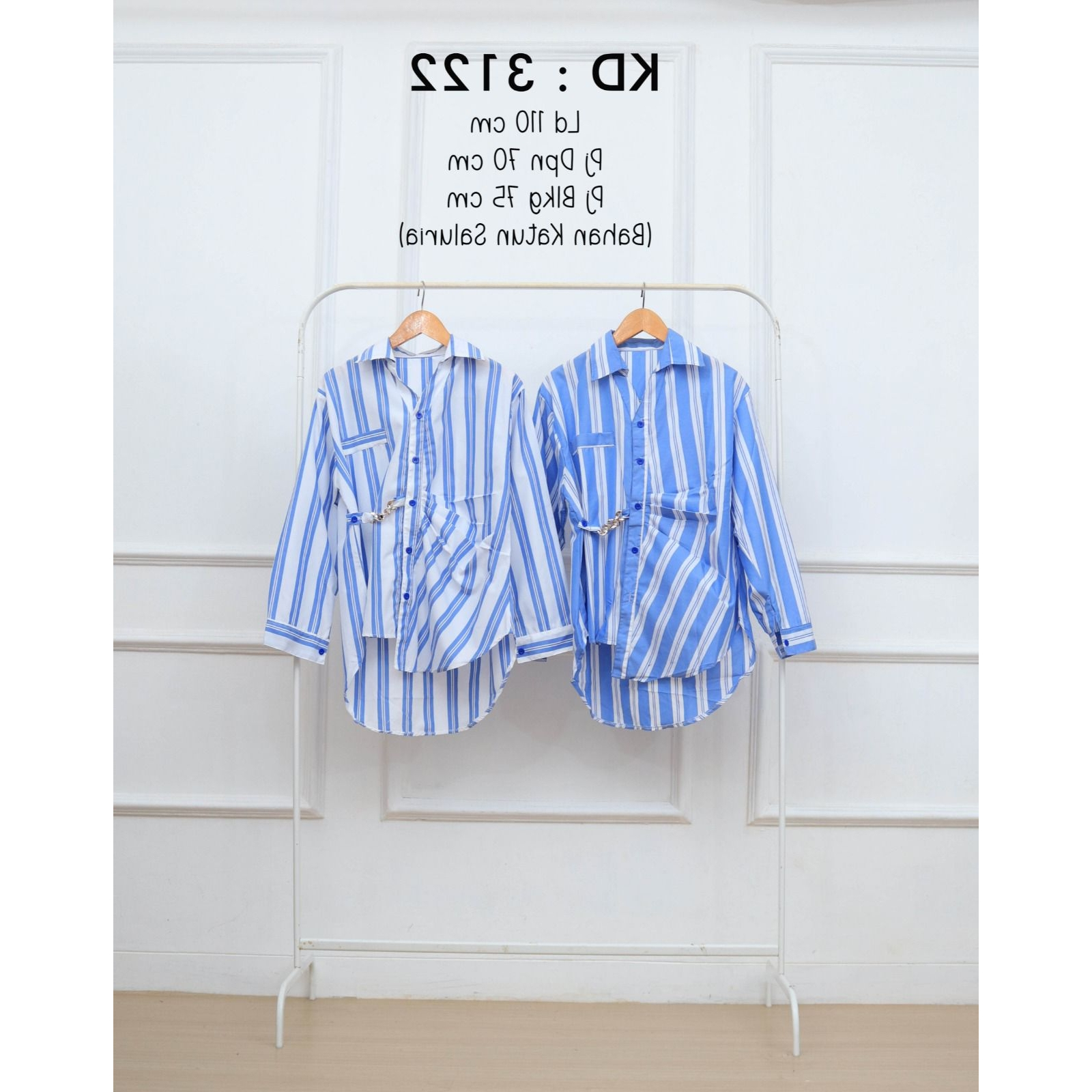 AS FASHION-YV3122-ATASAN WANITA TERBARU-KEMEJA KERJA JUMBO-BAJU ATASAN KEMEJA