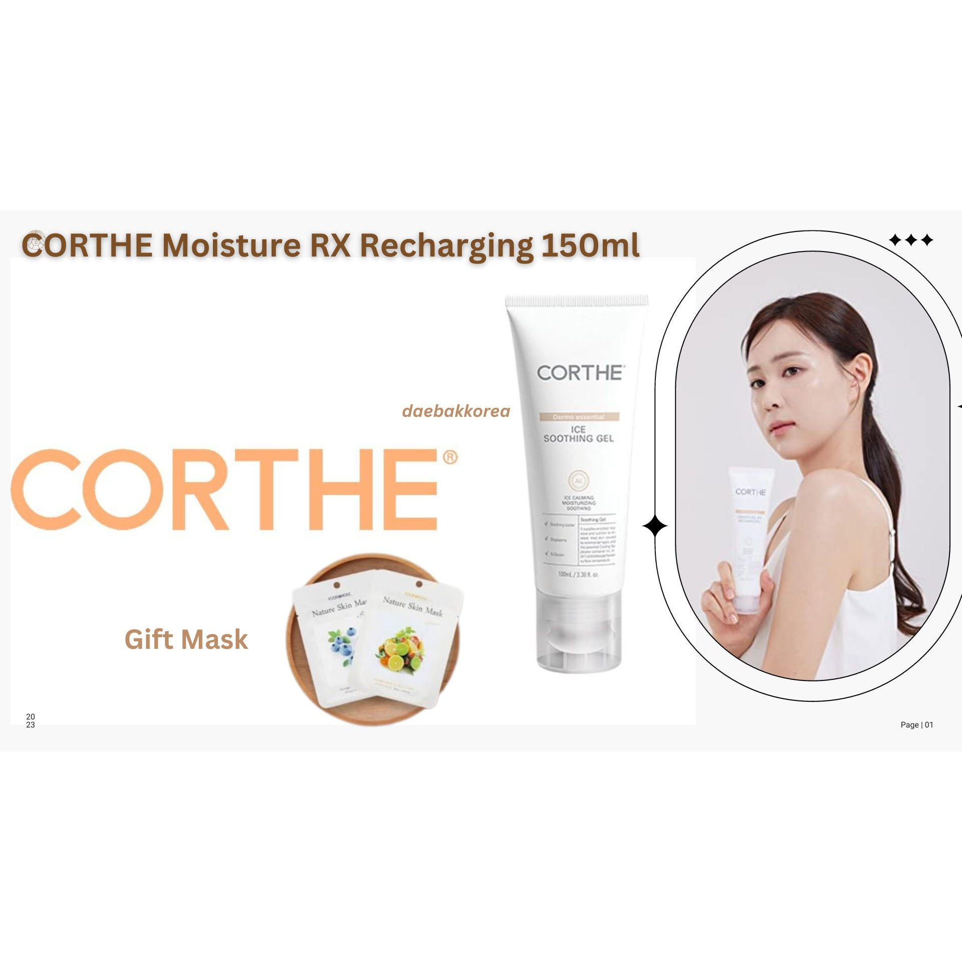 [Ready stok] CORTHE Moisture RX Recharging 150ml. Jaehyun