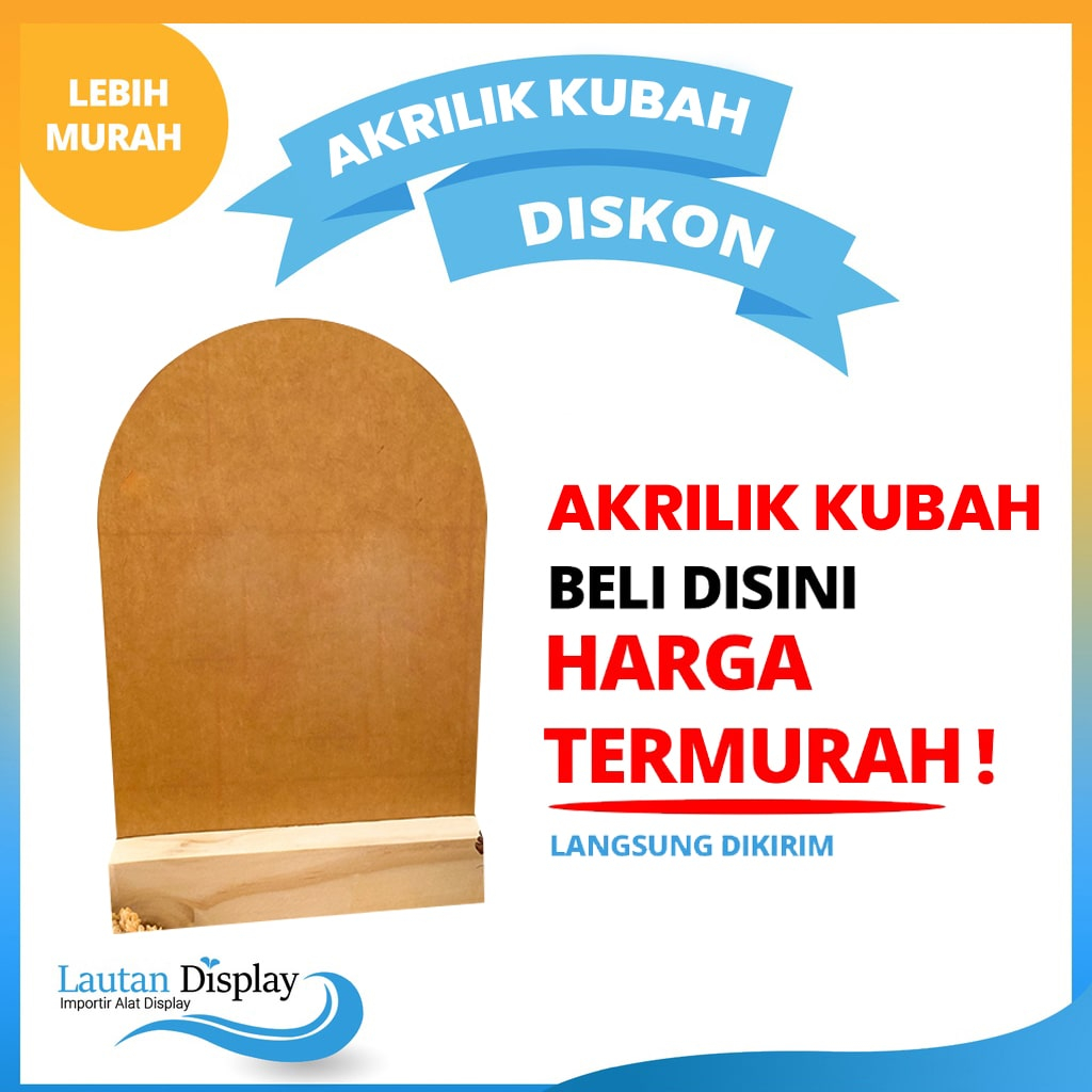 

Akrilik Kubah 15x21 cm, Acrylic Lembaran Polos Bening Transparan