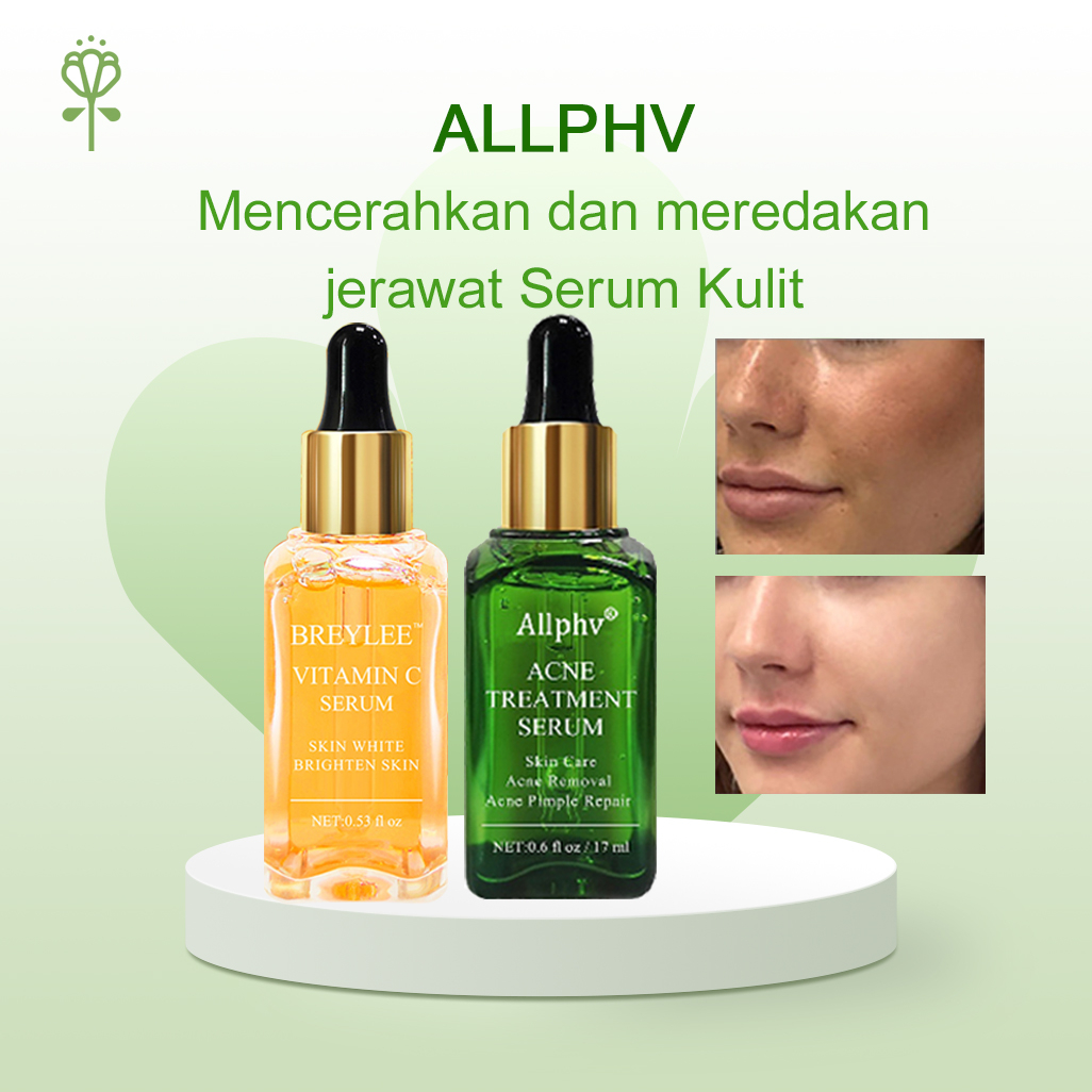 BREYLEE SETS of SERUM VITAMIN C SERUM+PORE MINIMIZER - Mencerahkan &amp; Membersihkan Jerawat (2pcs)