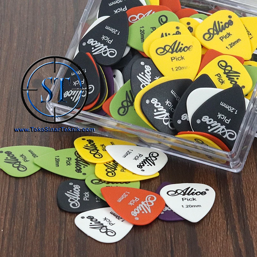 Paket Set Pick Gitar Akustik Isi 50 PCS - Multi-Color Picks Acoustic Music Plectrum Pik Pic Guitar + Box