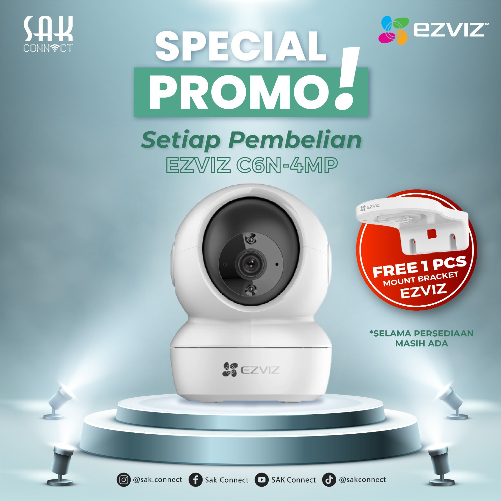 Ezviz C6N Smart Wifi Pan Tilt Camera 4MP