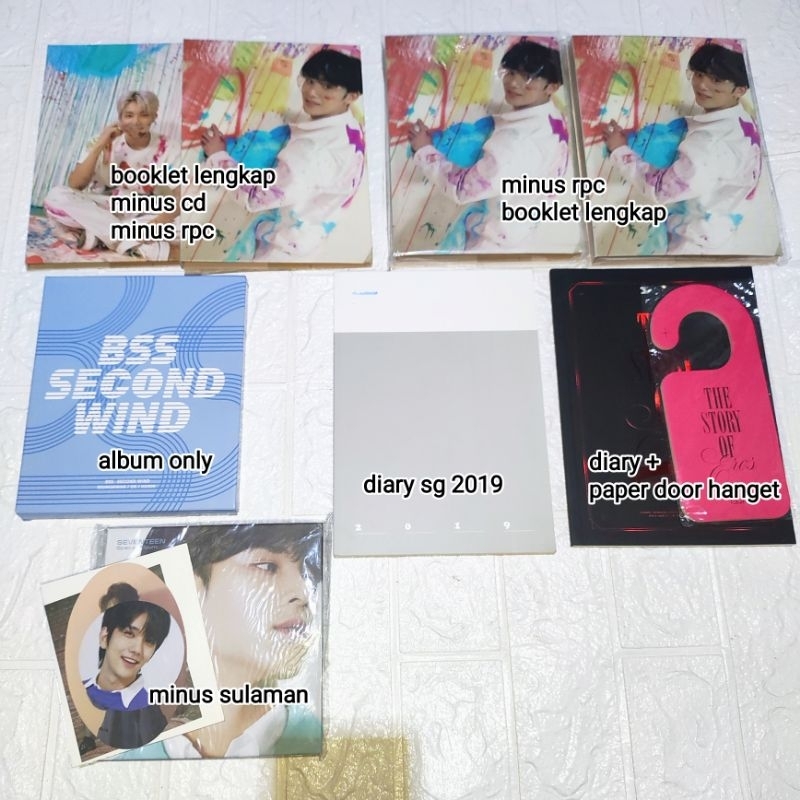 SEVENTEEN ALBUM ONLY CARVER FTS BSS SEMICOLON MINGYU DIARY SEASON GREETING
