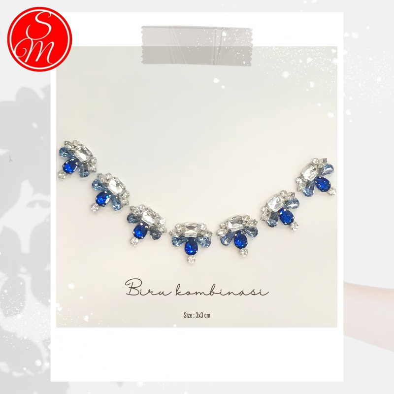 Payet Rangkai Leher Pinggang Lengan Jilbab Kaftan Instan/payet rangkai/mutira rangkai/payet leher/pa