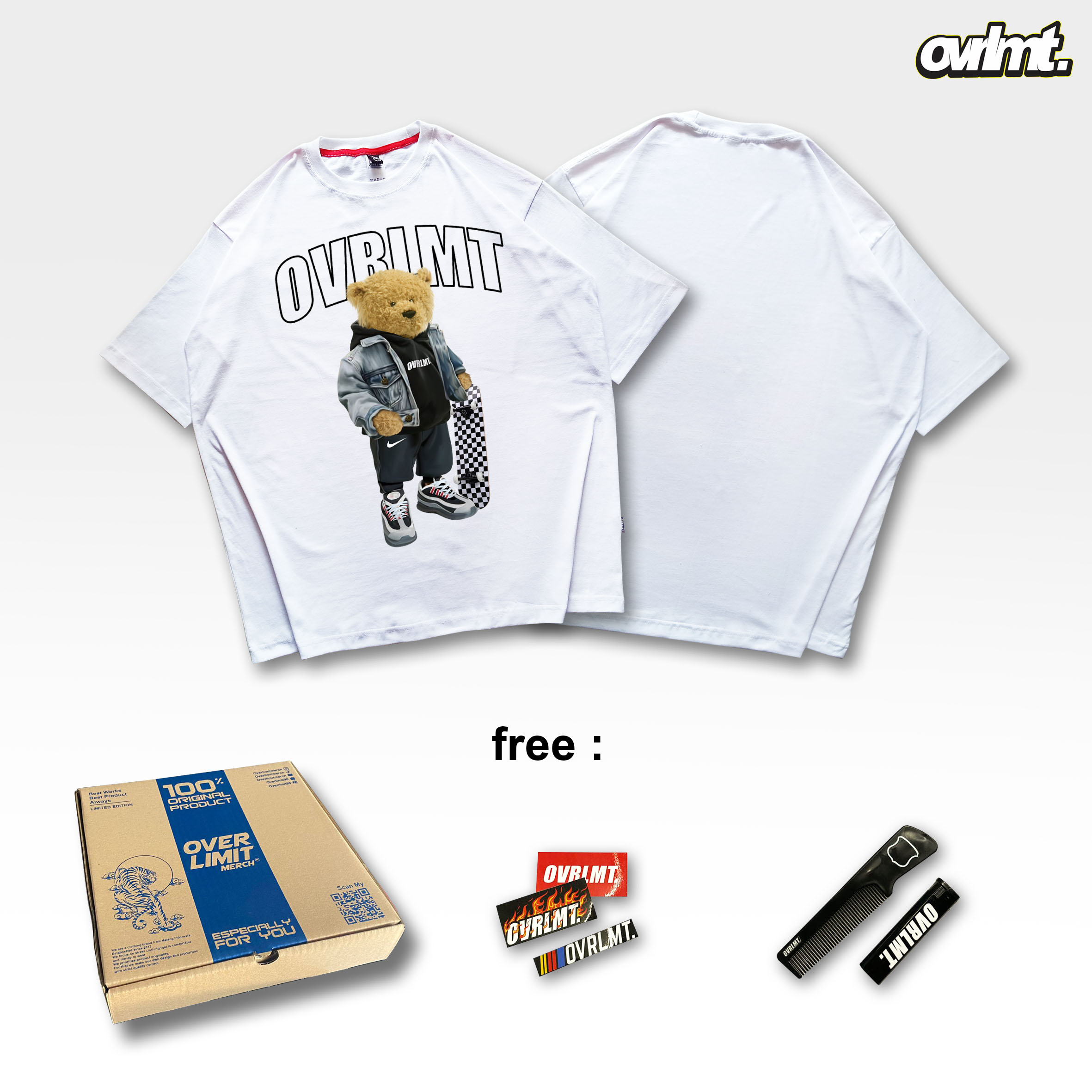 OVERLIMIT TEDDY SKATE T-SHIRT OVERSIZE | KAOS OVERSIZE | STREETWEAR