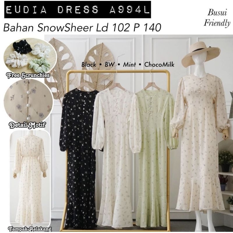 EUDIA DRESS / DRESS KONDANGAN / DRESS HANGOUT / BUSUI FRIENDLY / SLIMY DRESS