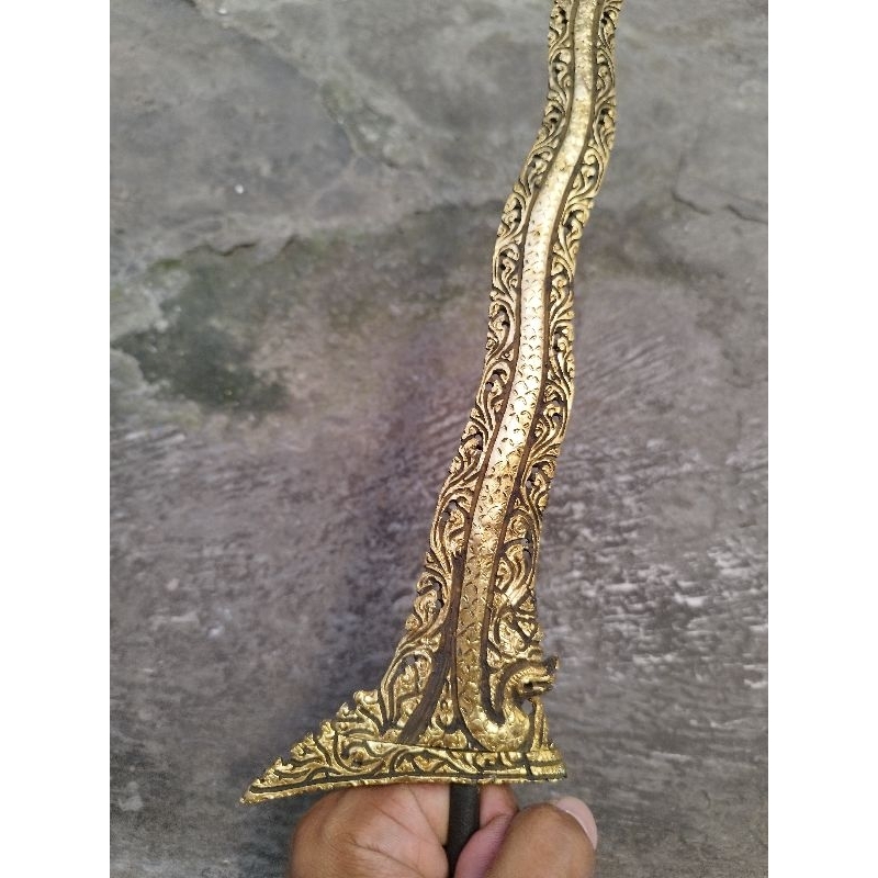 Keris Naga Sosro Luk 7 Kinatah Kamarogan Kerawangan