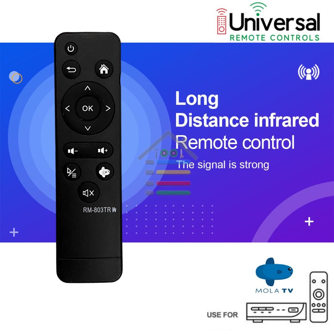 REMOTE / REMOT RM-803 ANDROID TV / XL / HOME / AKARI / POLYTRON / INDIBOX / MOLA LANGSUNG PAKAI